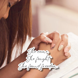 Sie kam, sie kämpfte Laptop-Aufkleber Aufkleber