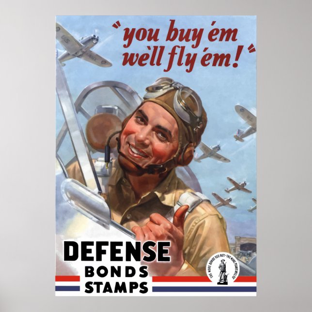 Sie kaufen sie wir werden sie fliegen — WW2 Poster (Vorne)