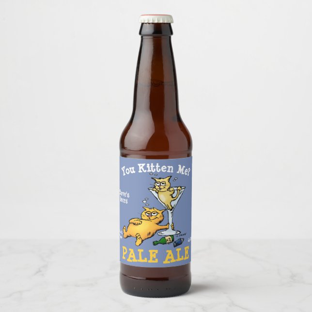 Sie Kitten mir Custom Cartoon Bierflaschenetikett (Vorderseite)