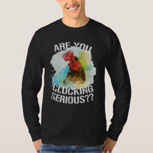 Sie klatschen an einem ernsten Funny Funny Chicken T-Shirt