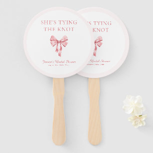 Sie knüpft den Knoten Soft Pink Coquette Dusche Fächer