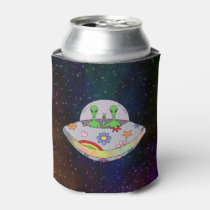Sie kommen in Friedens-UFO Dosenkühler