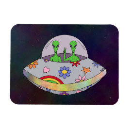 Sie kommen in Peace UFO Magnet