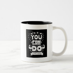 Sie können alles tun zweifarbige tasse