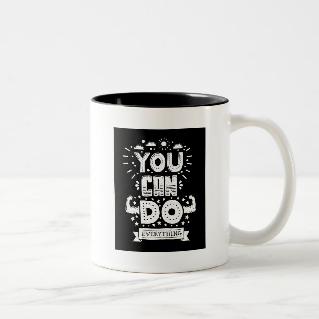 Sie können alles tun zweifarbige tasse (Rechts)