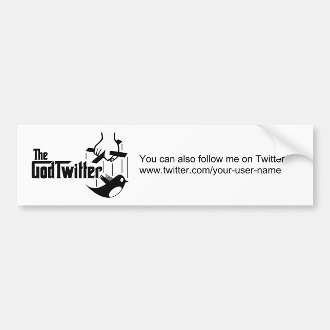 Sie können auch Follow-me auf Twitter…. Autoaufkleber (Vorne)