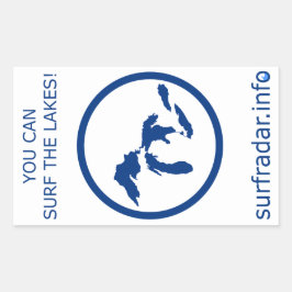 Sie können auf den Seen surfen! Seenflotte Rechteckiger Aufkleber