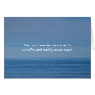 Sie können das Meer kreuzen nicht, indem Sie am