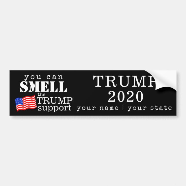 Sie können die Trump-Unterstützung 2020 Patriotic  Autoaufkleber (Vorne)