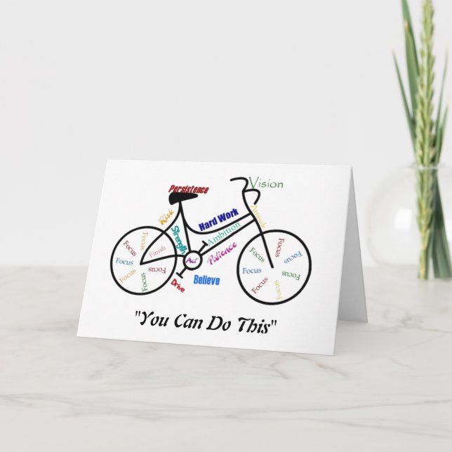 Sie können dieses Motivierend Fahrrad machen, Fahr Karte (Vorderseite)