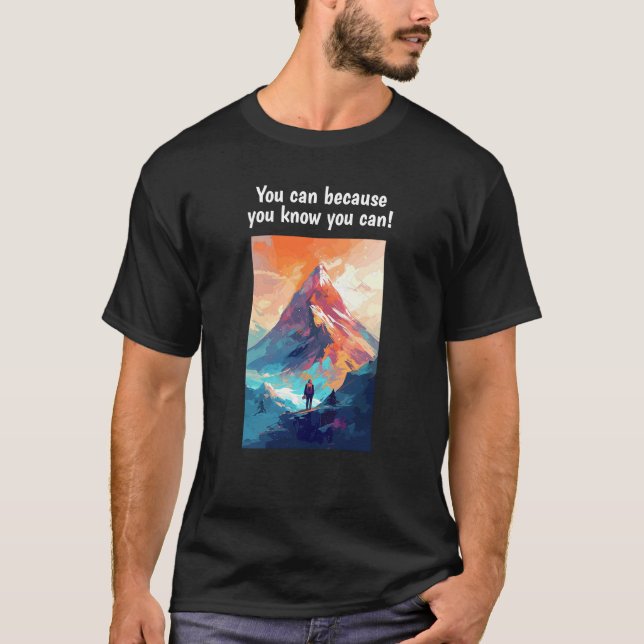 Sie können (dunkel) T - Shirt (Vorderseite)