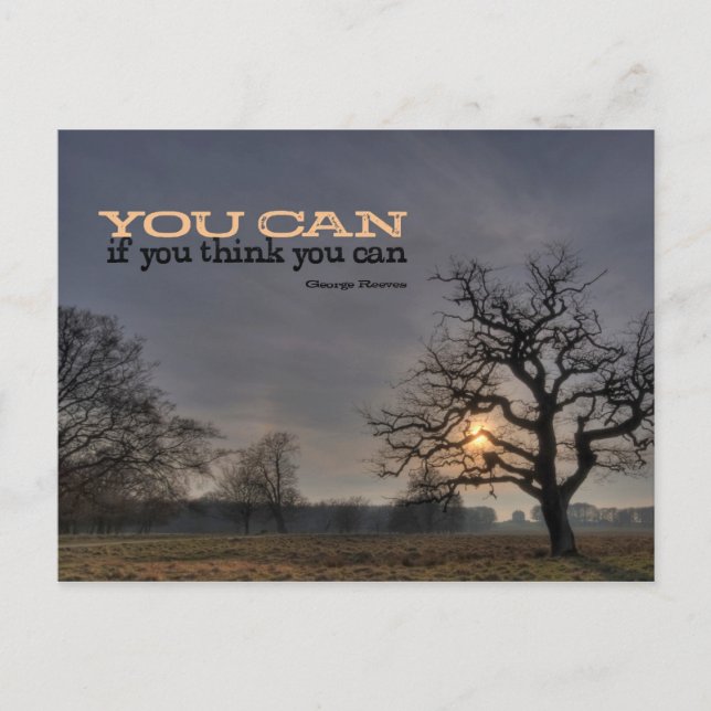 Sie können eine Motivierend Postkarte (Vorderseite)