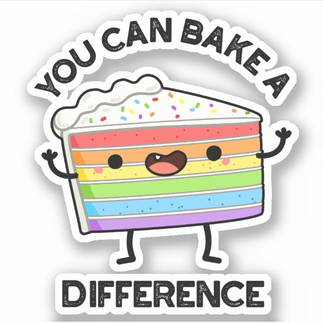 Sie können einen anderen, lustigen Kuchen-Pun back Aufkleber (Vorderseite)