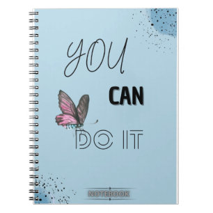 SIE KÖNNEN ES - Butterfly-Motivierend Notebook Notizblock