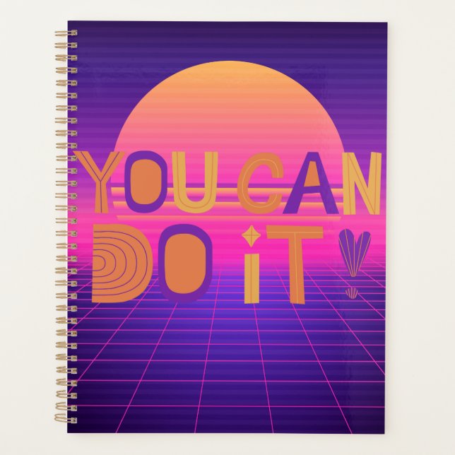 Sie können es mit einem inspirierenden Kalender-Pl Planer (Vorderseite)