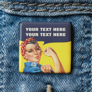 Sie können es Rosie machen, die Riveter Feminist Button