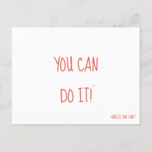 Sie können es tun Postcard lustige Motivation