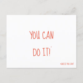 Sie können es tun Postcard lustige Motivation Postkarte
