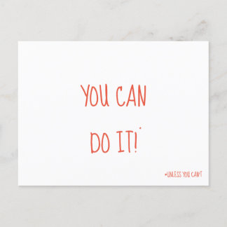 Sie können es tun Postcard lustige Motivation Postkarte