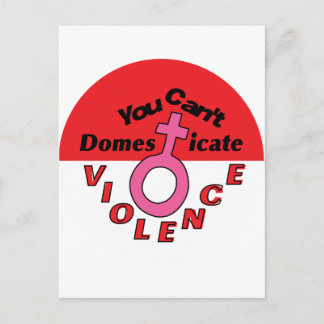 Sie können Gewalt nicht dominieren - feministische Postkarte