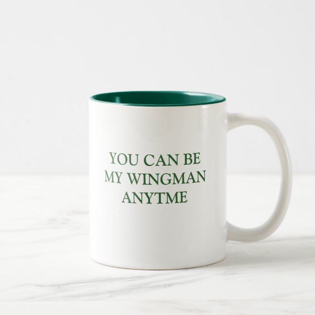 SIE KÖNNEN MEIN WINGMAN JEDERZEIT SEIN ZWEIFARBIGE TASSE (Rechts)