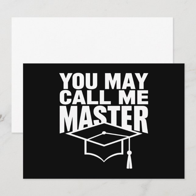 Sie können mich Master Graduate 2024 nennen Einladung (Vorne/Hinten)