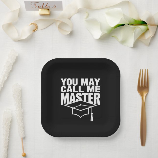 Sie können mich Master Graduate 2024 nennen Pappteller (Hochzeit)