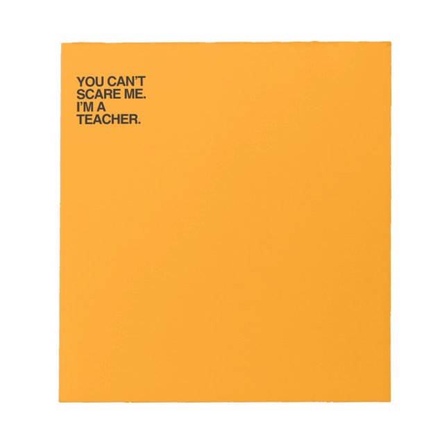 SIE KÖNNEN MICH NICHT ERKENNEN, ICH BIN LEHRER - H NOTIZBLOCK (Vorderseite)