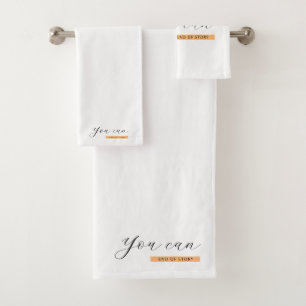Sie können Motivierend Angebot Inspiration Badhandtuch Set