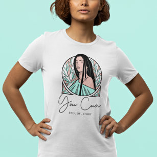 Sie können Motivierend Zitat Girl Leaf beenden T-Shirt