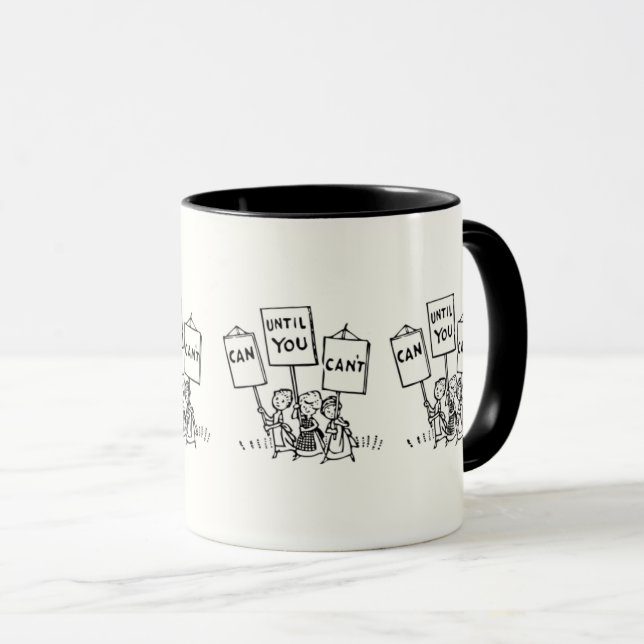 Sie können: Motivierend Zitate positiv denken Tasse (VorderseiteRechts)