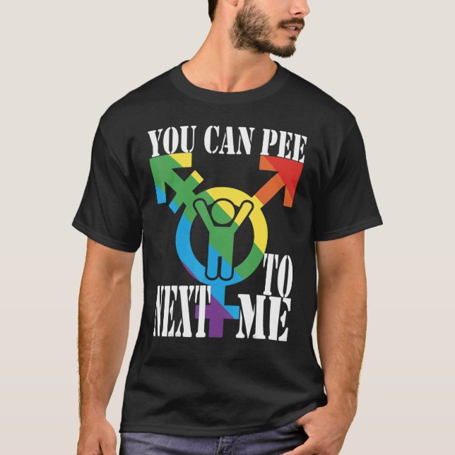 Sie können neben mir weibliche Bi ohne Legende pin T-Shirt (Vorderseite)