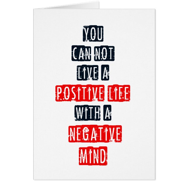 Sie können nicht ein positives Leben mit negativem (Vorne)