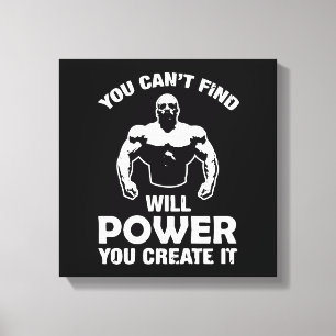 Sie können nicht finden, wird Power Sie erstellen Leinwanddruck