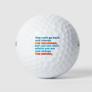 Sie können nicht zurück gehen und den Anfang änder Golfball