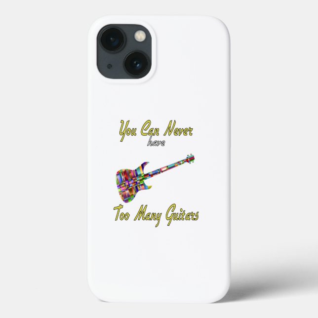 Sie können nie zu viele Gitarren haben - farbenfro Case-Mate iPhone Hülle (Rückseite)