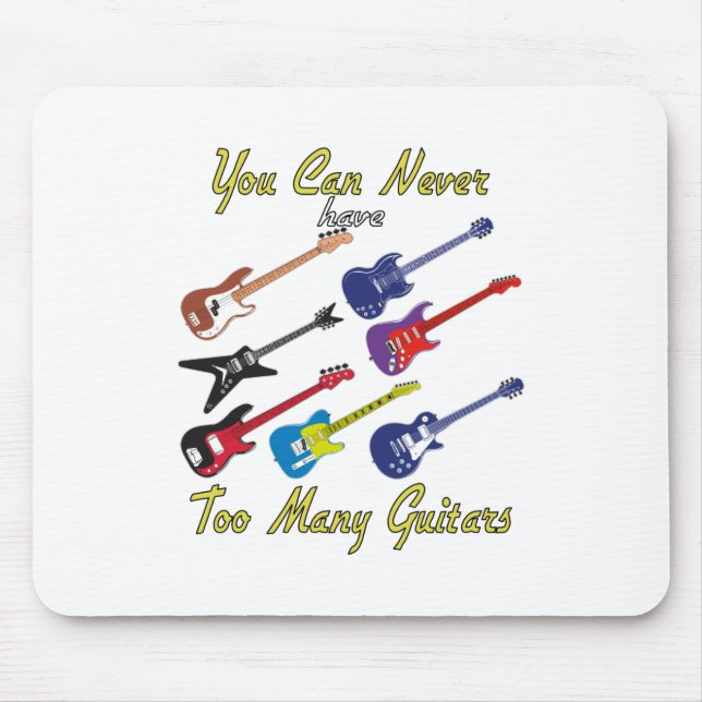 Sie können nie zu viele Gitarren haben - farbenfro Mousepad (Vorne)