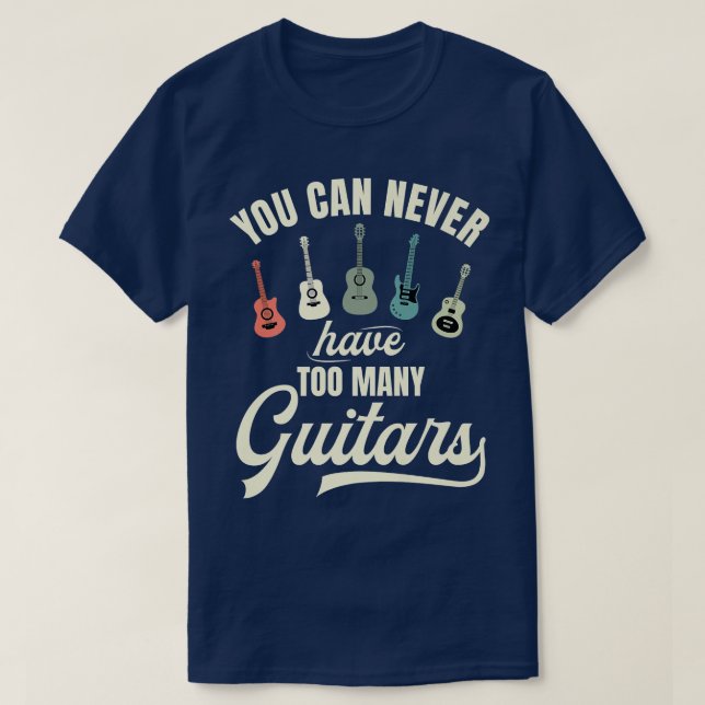 Sie können nie zu viele Gitarren Premium T-Shir ha T-Shirt (Design vorne)