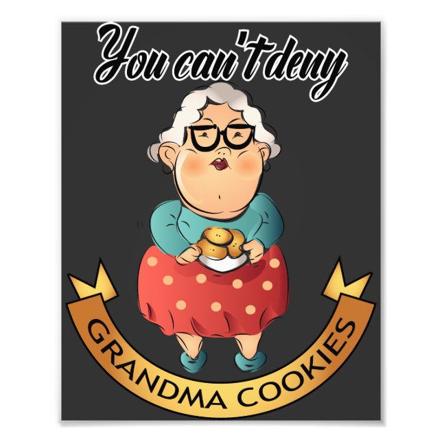 Sie können Oma Cookies nicht verweigern, indem Sie Fotodruck (Vorne)