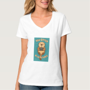 Sie können sich in Bildern Niedlichen Meer Otter m T-Shirt