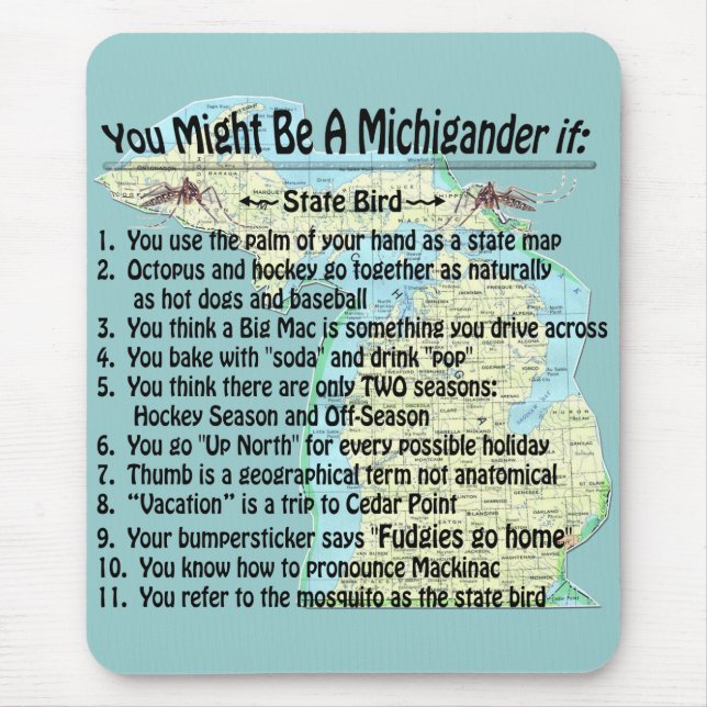 Sie könnten ein Michigander sein, wenn Mousepad (Vorne)