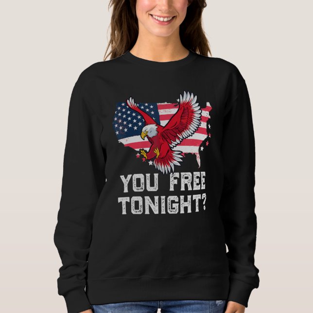 Sie kostenlos Heute Abend Adler Freiheit 4. Juli U Sweatshirt (Vorderseite)