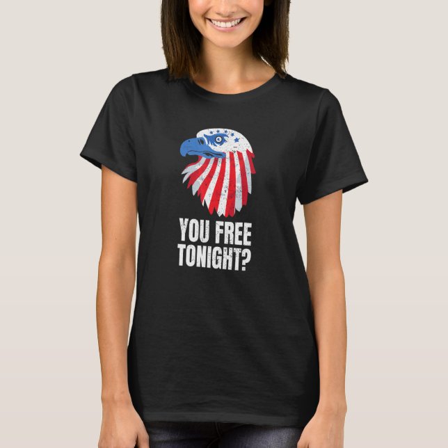 Sie kostenlos Heute Abend Patriotic American Bald  T-Shirt (Vorderseite)