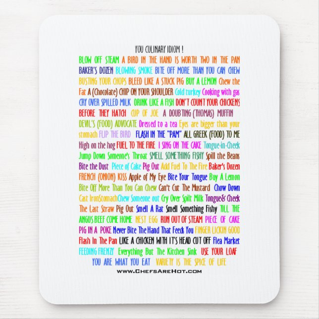 SIE KULINARISCHES IDIOM MOUSEPAD (Vorne)