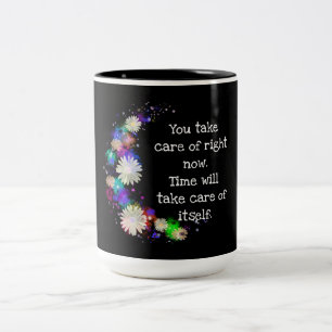 Sie kümmern sich jetzt um Blumenkohl motivierend Zweifarbige Tasse