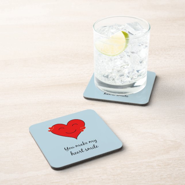 Sie lassen mein Herz lächeln Untersetzer (Rechte Seite)