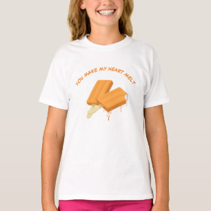 Sie lassen mein Herz orange Creamsicle Stangen T-Shirt