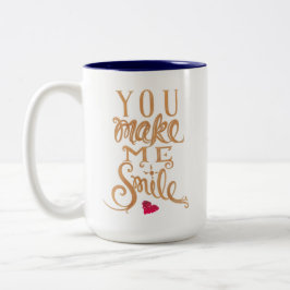 Sie lassen mich lächeln - Kaffee-Tasse Zweifarbige Tasse