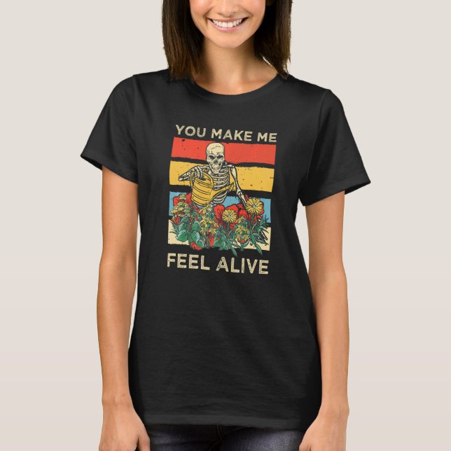 Sie lassen mich zu einem lebendigen Skelettwettkam T-Shirt (Vorderseite)