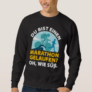 Sie laufen auf einem Marathon Athlete Race Triathl Sweatshirt